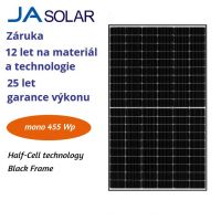 FV panel 455W JA solar JAM72S20 BLACK FRAME