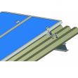 Nosná konstrukce FV panelu – šikmá střecha – plech (ocelové nosníky)